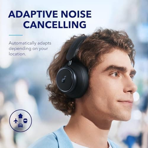 Soundcore by Anker Space Q45 Adaptive Active Noise Cancelling Headphones, Reduce Noise by Up to 98%, 50H Playtime, App Control, LDAC Hi-Res Wireless Audio, Comfortable Fit, Clear Calls, Bluetooth 5.3 5