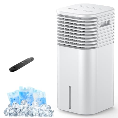 Windowless Portable Air Conditioner, 15H Timer & 120°Oscillation, 3-IN-1 Portable AC Unit with Remote, 2-Gal Tank, 3 Modes & 3 Speeds, Ultra-Quiet 24" Ventless Swamp Cooler for Room Home Office, White