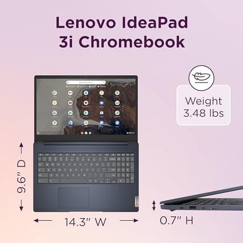 Lenovo IdeaPad 3i Chromebook, 15.6” FHD Display, Intel Celeron N4500, 8GB RAM, 64GB eMMC, 1920x1080 px, 720p Camera, Chrome OS, Abyss Blue 4