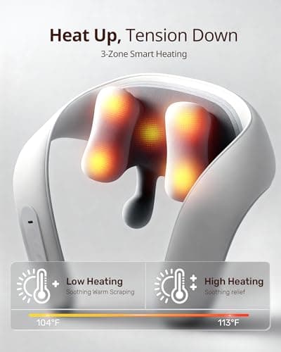 Shiatsu Neck and Back Massagers with Heat, 150 Mins Uses, 4 Modes & Adjustable Massage Head, Electric 3D Deep Tissue Kneading for Shoulder, Leg, Muscle Soreness, Pain Relief, Relaxation for Women, Men 4