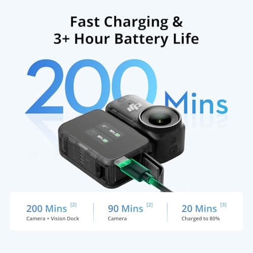 DJI Osmo Nano Standard Combo (128GB) - Small 4K/60fps Vlogging Camera with a 1/1.3″ Sensor, 143° Wide FOV Video, 200-Min Recording, Swift Content Transfer, Magnetic POV Cam 4K for Sports, Vlog 3