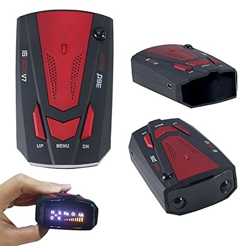 JINYI Car Radar Detector, Laser Radar Detectors, 360° GPS Speed Police Safe 16 Band Voice Alert,1080P HD Auto Focus Webcam with Microphone (RED) 2