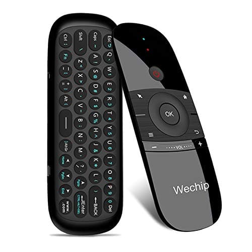 Upgrade WeChip W1 Air Mouse Romote Control with Keyboard，IR/RF TV Remote Control for Nvidia Shield/Android TV Box/PC/Projector/HTPC/All-in-one PC