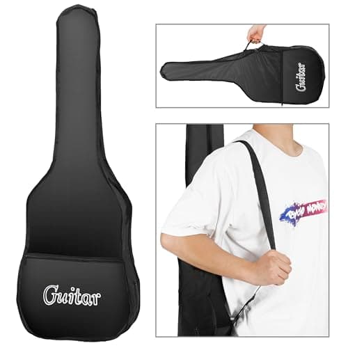 Smartxchoices 38" Acoustic Guitar Bundle with Gig Bag Strap Pitch Pipe Extra Strings Set Pick PINK 6 String for Beginners Starter Kids Girls Youths Students Right-handed (PINK) 2