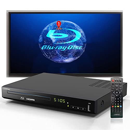 Blu Ray DVD Player,Full HD Blu-ray Disc Player CD Players with Easy Hook Up and User Friendly, 1080P Home Theater DVD Player with HDMI Output, Support HDD and USB Playback