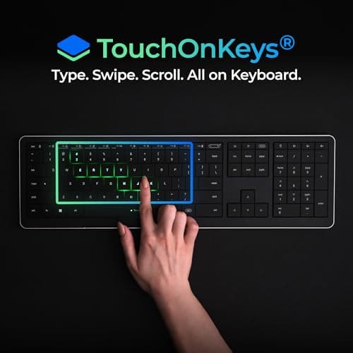 Clevetura CLVX 1 Wireless Touchpad Keyboard | Bluetooth & USB-C | Low Profile, RGB Backlit, Touch Sliders, Quiet Scissor Keys | Compatible with Windows/Linux/MacOS | Ergonomic Typing 2