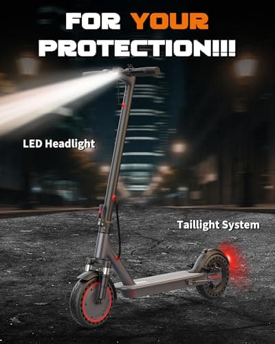 VOLPAM Electric Scooter, 350W/500W Powerful Motor, 8.5"/10" Solid Tires, 19/22Mph, 28/23/21/16 Miles Max Range, Dual Braking 2