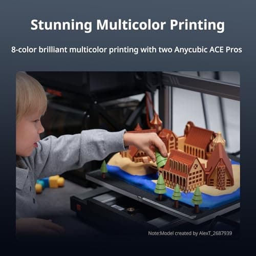 Anycubic Kobra 3 Max 3D Printer Only, Support Multicolor Needs ACE Pro, 600mm/s High-Speed Printing Large Build Volume 420x420x500mm Auto Leveling & Smart Vibration 4