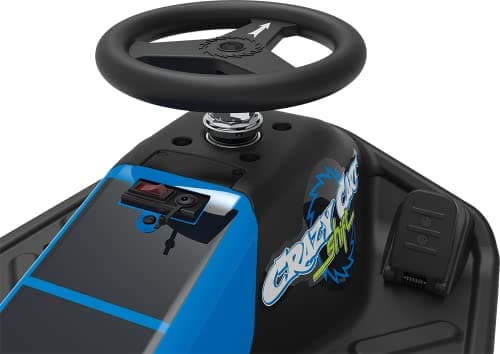 Razor Crazy Cart Shift Electric Go Kart for Kids Ages 6+ - 12V Drifting System, High/Low Speed Switch, Simplified Drifting, Riders up to 120 lbs, Black/Blue 4