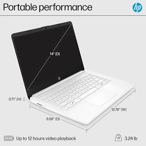 HP Ultra Slim Laptop for Students and Business | 1 Year Office 365 | 1.1TB Storage (1TB Cloud and 64GB Hard Drive) | Intel Quad-Core, 8GB RAM | Windows 11 Home w/o Earbuds 5