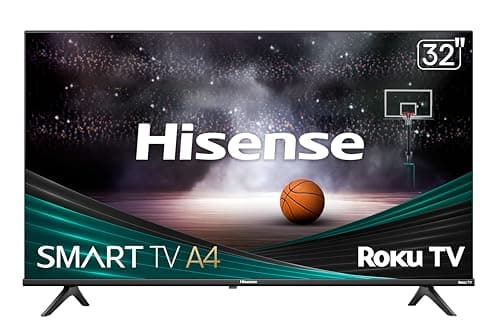 Hisense 32-Inch Class A4 Series HD 720p Smart Roku TV with Alexa Compatibility (32A4HNR) - Dolby Audio, Slim Bezel Design, Google Assistant