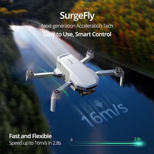 Potensic ATOM SE GPS Drone with 4K EIS Camera, Under 249g, 62 Mins Flight, 4KM FPV Transmission, Brushless Motor, Max Speed 16m/s, Auto Return, Lightweight and Foldable Drone for Adults Beginner 3