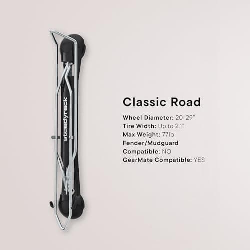 Steadyrack Bike Rack for Road Bikes - The Original Wall Mounted Vertical Bike Storage - Fits Narrow Tires - Space Saving Pivot Design - Heavy-Duty Steel Rack for Indoor Garage, Apartment or Home Use 2