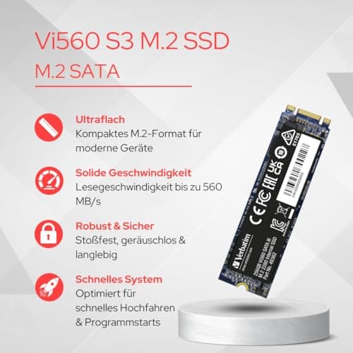 Verbatim 2TB SSD Vi560 Internal Solid State Hard Drive 3D NAND SATA III M.2 2280 2