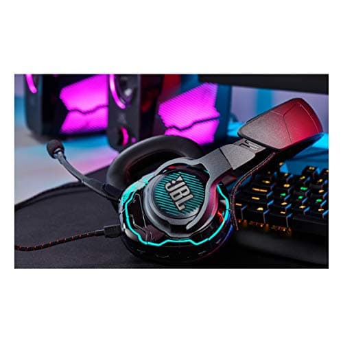 JBL Quantum One - USB wired over-ear professional gaming headset with head-tracking enhanced JBL QuantumSPHERE 360, Active noise cancelling and Hi-Res certified sound (Black) 2