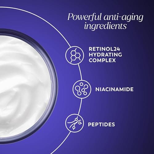 Olay Retinol Face Moisturizer, 24 MAX Anti-Aging Night Cream for Women, Fragrance-Free, Non Greasy - Anti-Wrinkle, Smooth Fine Lines, Tightening, Hydrating Skin Care - Peptides, Glycerin, 1.7 Oz 9