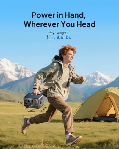 BLUETTI Elite 30 V2 Portable Power Station, 288Wh Solar Generator, 600W AC Outlets (Power Lifting 1500W), Fast Charging LiFePO4 Battery Backup for Camping, Road Trip, Outage (Solar Panel Optional) 3