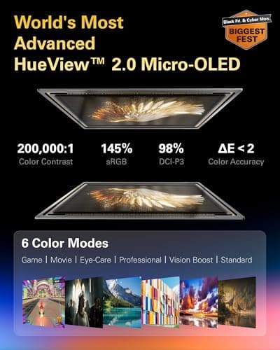 [New] RayNeo Air 3s Pro AR/XR Glasses - 201'' 1200 Nits 120Hz HueView 2.0 Video Display, Smart Gaming Glasses for iPhone 17,16,15/Android/Mac/Switch 2/PS5/SteamDeck - Next-Gen Personal Theater 3