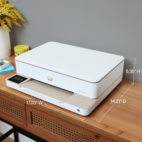 HP Envy 6155e Wireless All-in-One Color Inkjet Printer, Portobello, Print, scan, copy, Duplex printing Best-for-home, 3 month Instant Ink trial included, AI-enabled (714L5A) 3