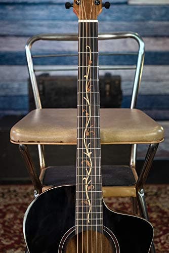 Washburn Bella Tono 6 String Acoustic-Electric Guitar, Right, Gloss Charcoal Burst (BTS9VCECH-D) 2