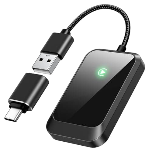 Lincisoonic Wireless CarPlay Adapter for iPhone – Plug-and-Play with USB-A Extension & USB-C Connector, Zero Latency, Compatible with 2016+ Cars & iOS 10+