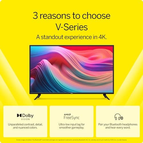 VIZIO 50-Inch V-Series 4K UHD LED Smart TV with Voice Remote, Dolby Vision, HDR10+, Alexa Compatibility, 2022 Model 3