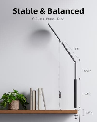 Weilisi 10.2" Desk Ring Light with Stand for Video Call, Ring Light for Desk with Clamp, 360° Rotate & Flexible Height Desk Light, Adjust Arm Desk Lamp for Home Office, Podcast, Gaming, Recording 5