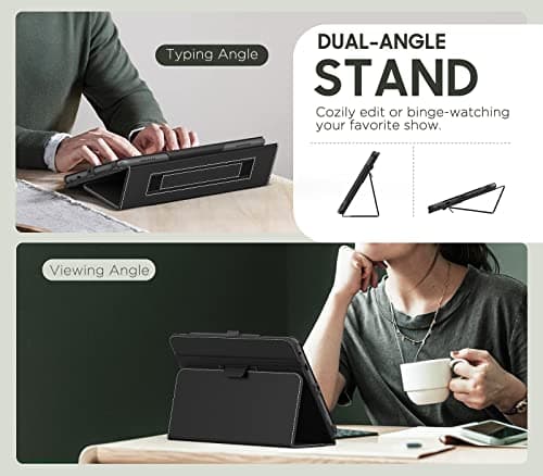 MoKo Case Fits Amazon Kindle Fire HD 8 & 8 Plus Tablet (12th Generation/10th Generation, 2024/2022/2020 Release) 8", Slim Folding Stand Cover with Auto Wake/Sleep, Black 4