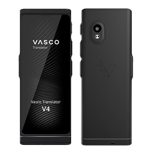 Vasco V4 Language Translator Device | 112 Languages | Free Lifetime Internet in Almost 200 Countries | Black Onyx