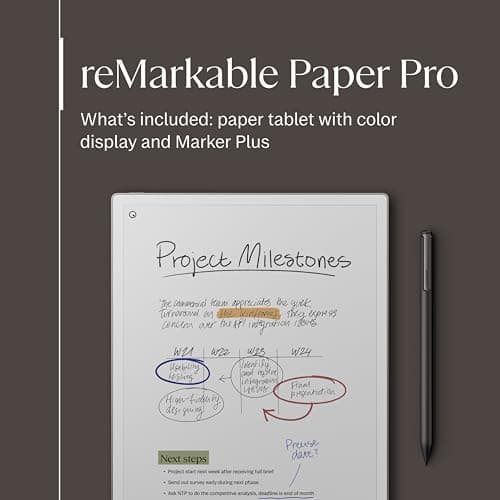 reMarkable Paper Pro Bundle – Includes 11.8” reMarkable Paper Tablet, and Marker Plus Pen with Eraser 2