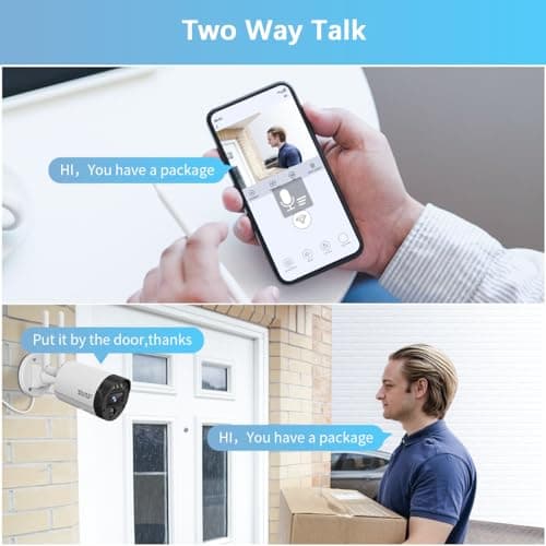 【90ft Super Night Vision】 5MP Outdoor Wireless Security Camera System, Wireless Cameras for Home Security, Home Video Security Cameras, WiFi Surveillance DVR Kits 3