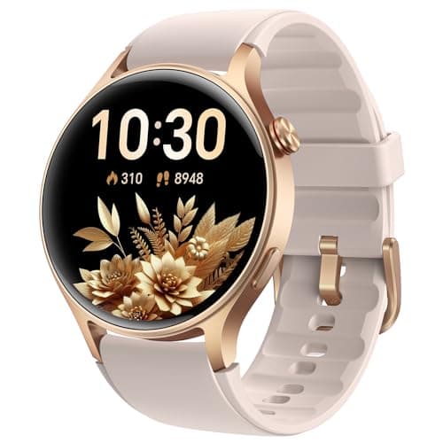 Smart Watch for Women, Answer/Make Call, 1.32'' AMOLED Ultra-Clear Screen Fitness Tracker with Heart Rate/Sleep/SpO2 Monitor, Smartwatch for iPhone/Samsung/Android, 110+ Sport Modes, 3ATM Waterproof
