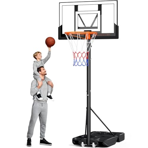 Yohood Basketball Hoop Outdoor 10FT with Shatterproof 40 Inch Backboard, Portable Basketball Hoop Goal System for Kids/Youth/Adults in Backyard/Driveway/Indoor