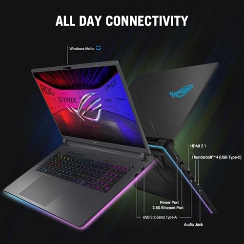 ASUS ROG Strix G18 (2025) Gaming Laptop, 18” ROG Nebula 16:10 2.5K 240Hz/3ms, NVIDIA® GeForce RTX™ 5070, Intel® Core™ Ultra 9 275HX, 32GB DDR5-5600, 2TB PCIe Gen 4 SSD, Wi-Fi 7, Windows 11 Pro 2