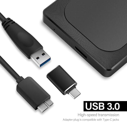 Aiolo Innovation 1TB External Hard Drive Ultra Slim Portable HDD-USB 3.0 USB-C for PC, Mac, Laptop, PS4, Xbox one,Xbox 360 4