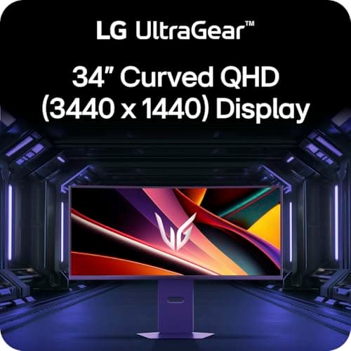 LG 34G600A-B 34-inch Ultragear WQHD (3440 x 1440) Curved Gaming Monitor 160Hz, AMD FreeSync Premium, HDR10, Built-in Speaker, Reader Mode, HDMI 2.1, DisplayPort, Tilt/Height/Swivel Stand, Black 2