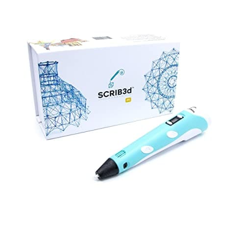 SCRIB3D P1 3D Printing Pen with Display - Includes 3D Pen, 3 Starter Colors of PLA Filament, Stencil Book + Project Guide, and Power adapter 2