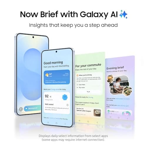 SAMSUNG Galaxy S25 Cell Phone, 256GB Smartphone, Unlocked Android, AI Night Mode Camera, Snapdragon 8 Elite Fast Processor, ProScaler Display, 4000mAh Battery, 2025, US 1 Yr Warranty, Silver Shadow 3