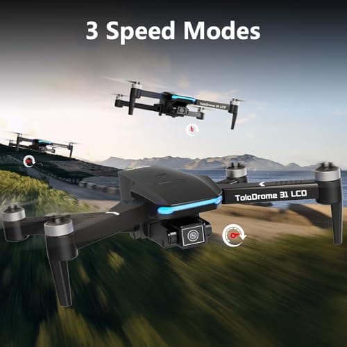 Toladrone TD31LCD RC Drone with LCD Screen, Foldable Drone for Beginners Digital Image Real-time Transmission, Fine Tuning Function Brushless Motor Drones for Adults 5