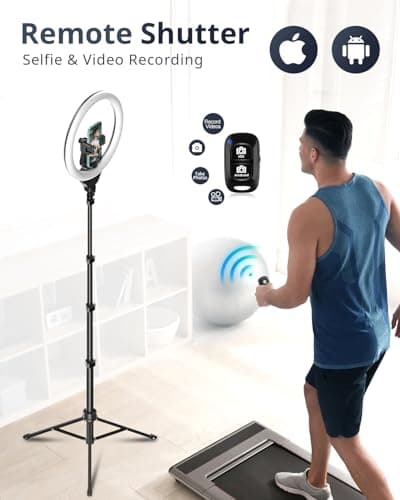 UBeesize 12'' Selfie Ring Light with 62’’ Tripod Stand for Video Recording, Live Streaming(YouTube, Instagram, TIK Tok), Compatible with Phones, Cameras and Webcams 5