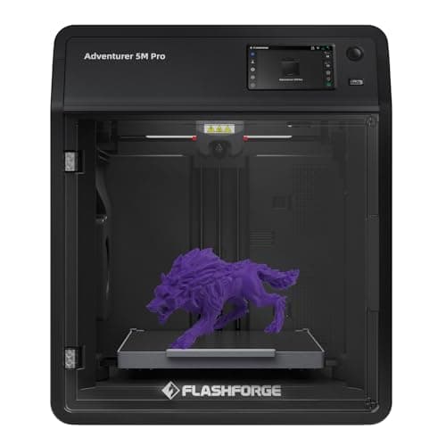FLASHFORGE Adventurer 5M Pro 3D Printer, 600mm/s High-Speed, FDM 3D Printer Auto Leveling with 280°C Quick Detachable Nozzle, Core XY Structure, Dual Filtration System, Print Size 220x220x220mm