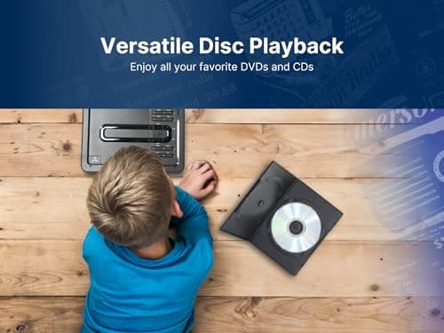 Emerson EPD-1001 Portable 10" DVD Player with Built-in Speaker, Swivel Screen, Rechargeable Battery, and Remote Control – Ideal for On-The-Go Entertainment and Movie Watching 4