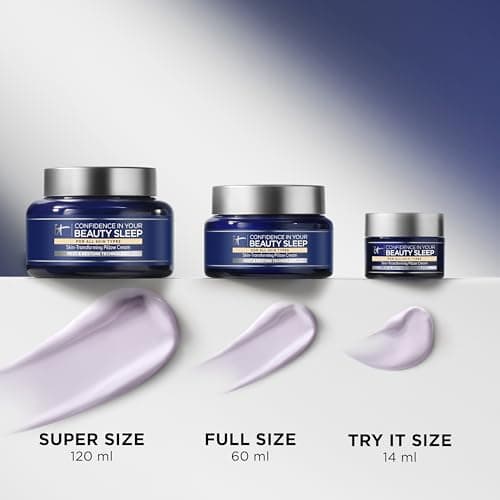 IT Cosmetics Confidence in Your Beauty Sleep Night Cream - Visibly Improves Fine Lines, Wrinkles, Dryness, Dullness & Loss of Firmness - With Hyaluronic Acid 5
