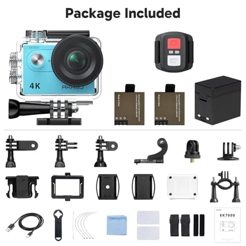 AKASO EK7000 4K30FPS 20MP WiFi Action Camera with EIS Ultra HD 131FT Waterproof Underwater Camera Remote Control 4X Zoom Support External Microphone 5
