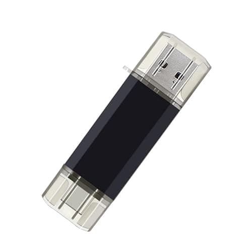 2-Pack 128GB USB C Flash Drive Dual Flash Drive Type C + USB A Memory Stick Jump Drive 2-in-1 Thumb Drive for Storage and Backup (128GB*2 Black&Blue) 3