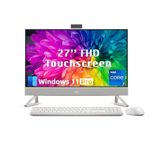 Dell 27 All-in-One Desktop Computer, 27" FHD IPS Touchscreen, Core 7 150U(Up to 5.5 GHz), Wireless KB & Mouse, NVIDIA GeForce MX570A GDDR6, Wi-Fi 6E, Windows 11 Pro (32GB RAM, 1TB SSD)