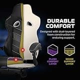 RESPAWN 110 Pro Ergonomic Gaming Chair with Footrest for Adults - Comfortable Office Gaming Recliner with Lumbar Support and Headrest, Racing Style Video Game Chairs for Computer Gamer - Gray Fabric 5