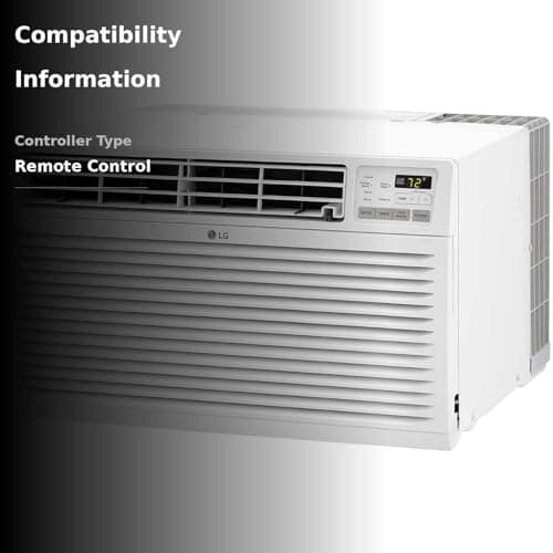 LG 9,800 BTU Through the Wall Air Conditioner with Supplemental Heat, 230V, AC Wall Unit for Rooms up to 440 Sq.Ft. (18' x 25' Room Size), Perfect for Bedroom, AC with Remote and Auto-Restart, White 3