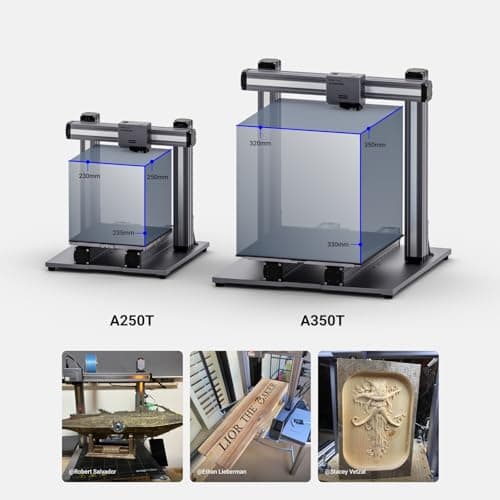 Snapmaker 2.0 A350T 3D Printer 3 in 1 with 3D Printing Laser Engraving CNC Carving,Modular Design,3 in 1 Software,Large Printing Size 350X330X320mm,All Metal Frame with 5" Touchscreen 3