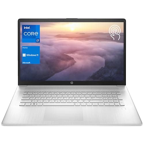 HP Essential 17t Business Laptop, 17.3" HD+ Touchscreen Display, Intel Core i7-1355U (> R5 7430U) High-Performance Tier Processor, 64GB RAM, 2TB SSD, HDMI, Fingerprint Reader, Wi-Fi 6, Windows 11 Home